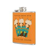 キュートアルパカスロッキングゲーテ&ティール（緑がかった色）セラペ フラスク (左)