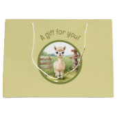 キュートアルパカ抱き枕 ラージペーパーバッグ (正面)