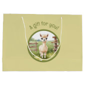 キュートアルパカ抱き枕 ラージペーパーバッグ (裏面)