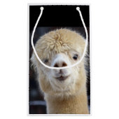 キュートアルパカ顔 スモールペーパーバッグ (裏面)