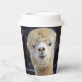 キュートアルパカ顔 紙コップ (裏面)