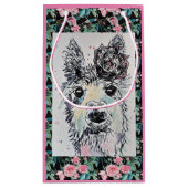 キュートアルパクラマウォーターカラーアート抱き枕 スモールペーパーバッグ (裏面)