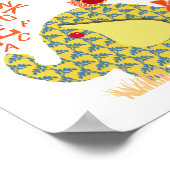 キュートアルファベットエレファントベビー子供部屋プリント ポスター (角)