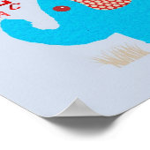 キュートアルファベットエレファントベビー子供部屋プリント ポスター (角)