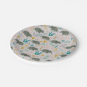 キュートアルマジロ紙プレート ペーパープレート (アングル)