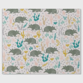 キュートアルマディロラッピング紙 ラッピングペーパー (フラット)