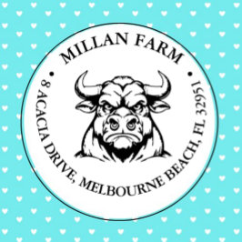 キュートアンガスブルテーマ セルフインキングスタンプ