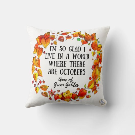 キュートアンズオブグリーンゲーブルズ引用文カラフルドーム クッション (裏面)