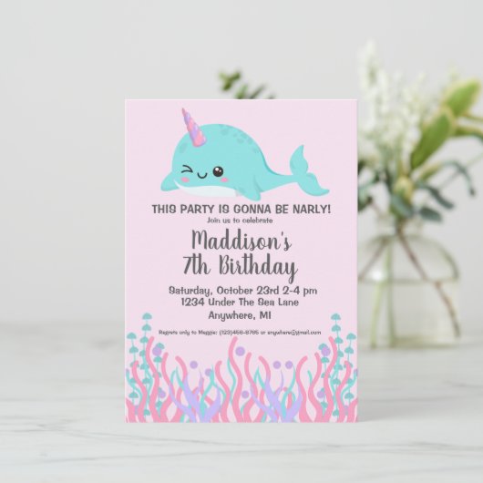 キュートアンダーザシーウィンキングナルファル誕生日 招待状 (スタンド正面)