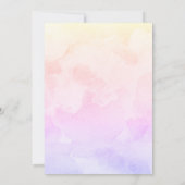 キュートアンダーザシーウォーター色誕生日招待状 招待状 (裏面)