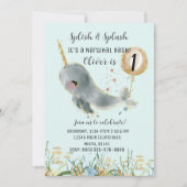 キュートアンダーザシーナルファル誕生日招待状 招待状 (正面)