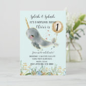 キュートアンダーザシーナルファル誕生日招待状 招待状 (スタンド正面)