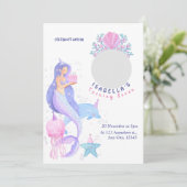 キュートアンダーザシーマーメイド誕生日招待状 招待状 (スタンド正面)