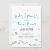 キュートアンダーザシー海ベビー散布招待状 招待状 (正面)