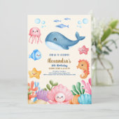 キュートアンダーザシー誕生日 招待状 (スタンド正面)