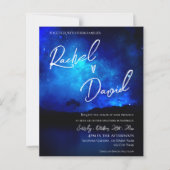 キュートアンダーザスターズナイトスカイ結婚式招待状 (正面)