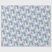 キュートアートおもしろいクリスマス雪だるまパターン ラッピングペーパー (フラット)