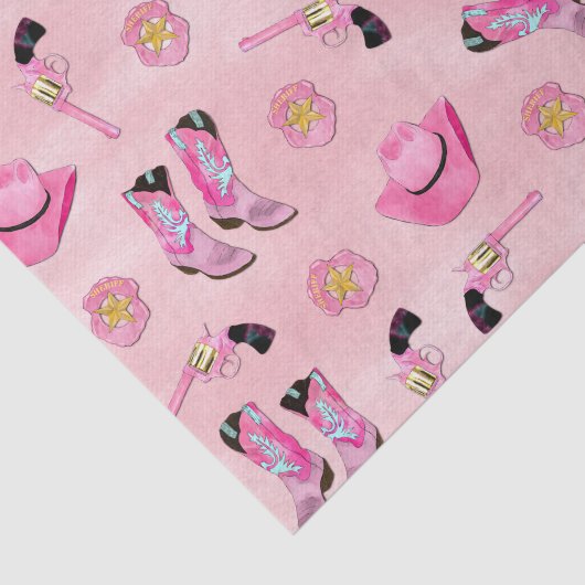 キュートアートピガーリーンクティール（緑がかった色）女性のカーボーイ水彩 薄葉紙 (詳細)