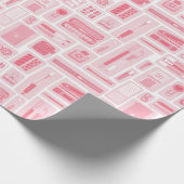 キュートアート用品ピンク柄クリエイティブ ラッピングペーパー (角)