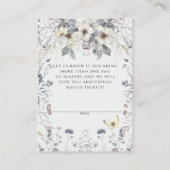 キュートアールヌーボーパステルフラワーベビーおむつラッフル エンクロージャーカード (裏面)