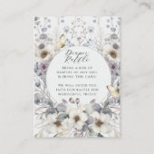 キュートアールヌーボーパステルフラワーベビーおむつラッフル エンクロージャーカード (正面)