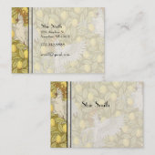 キュートアールヌーボーヴィンテージコカトゥーブティックカード 名刺 (正面/裏面)