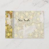 キュートアールヌーボーヴィンテージコカトゥーブティックカード 名刺 (裏面)