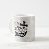 キュートイエズス救クリスチャンデザインMarbled コーヒーマグカップ (正面左)