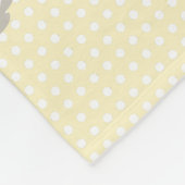 キュートイエロラマ水玉模様ベビーマイルストーン フリースブランケット (角)