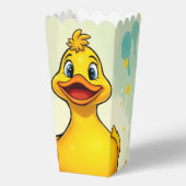 キュートイエローアヒル誕生日ポップコーンボックス フェイバーボックス (正面)