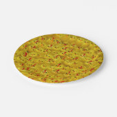 キュートイエローイースターシックズパターン紙プレート ペーパープレート (アングル)