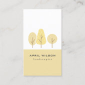 キュートイエローオークレツリートリオ造園サービス 名刺 (正面)