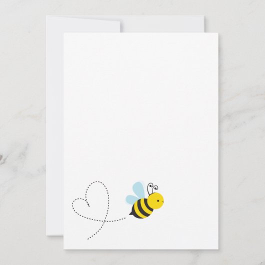 キュートイエローグルームトゥビーウェディングシャワー 招待状 (裏面)