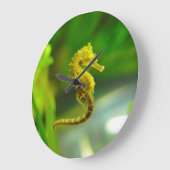 キュートイエローシーホース海ライフクロック ラージ壁時計 (傾斜)