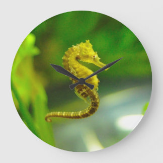 キュートイエローシーホース海ライフクロック ラージ壁時計