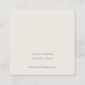 キュートイエローダフォディルフローラスタッドイヤリングディスプレイ スクエア名刺 (裏面)