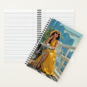 キュートイエロードレスコーヒーレオトルストイ引用文ジャーナル ノートブック (内側)