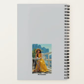 キュートイエロードレスコーヒーレオトルストイ引用文ジャーナル ノートブック (裏面)