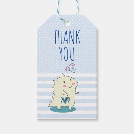 キュートイエローハッピーディオナーズイラストレーションサンキューユナイズ ギフトタグ (正面)