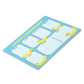 キュートイエローバナナドッグスウィークリープランナー ノートパッド (アングル)