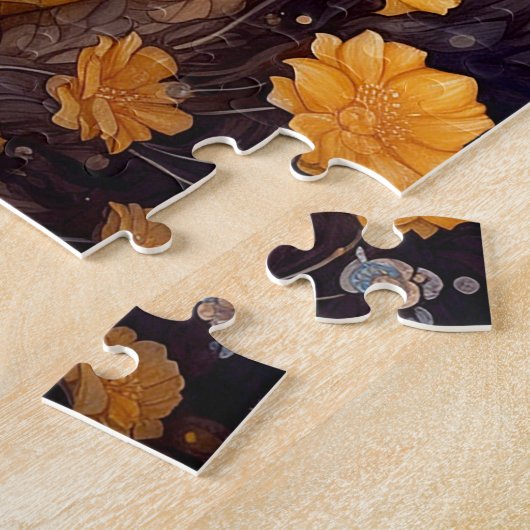 キュートイエローフェアリーファンタジーアート ジグソーパズル (側面)