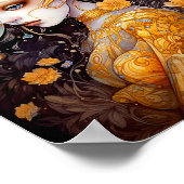 キュートイエローフェアリーファンタジーアート ポスター (角)