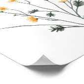 キュートイエローフラワーコスモス子供部屋デコール ポスター (角)