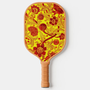キュートイエローフローラレトロピックボールパドル ピックルボールラケット