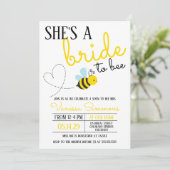 キュートイエローブライドトゥビーブライダルシャワー 招待状 (スタンド正面)