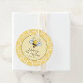 キュートイエローブラック(昆虫)マルハナバチファースト誕生日パーティー フェイバータグ (インサイチュ)