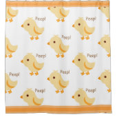 キュートイエローベビーシック シャワーカーテン (正面)