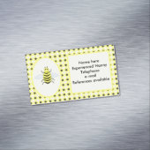 キュートイエローベビービー男女兼用カスタムナニー マグネット名刺 (インサイチュ)