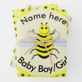 キュートイエローベビービー男女兼用カスタム ラッピングペーパーシート (インサイチュ)