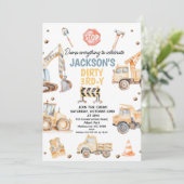 キュートイエローボーイズ建築ダーティ3rdy誕生日 招待状 (スタンド正面)